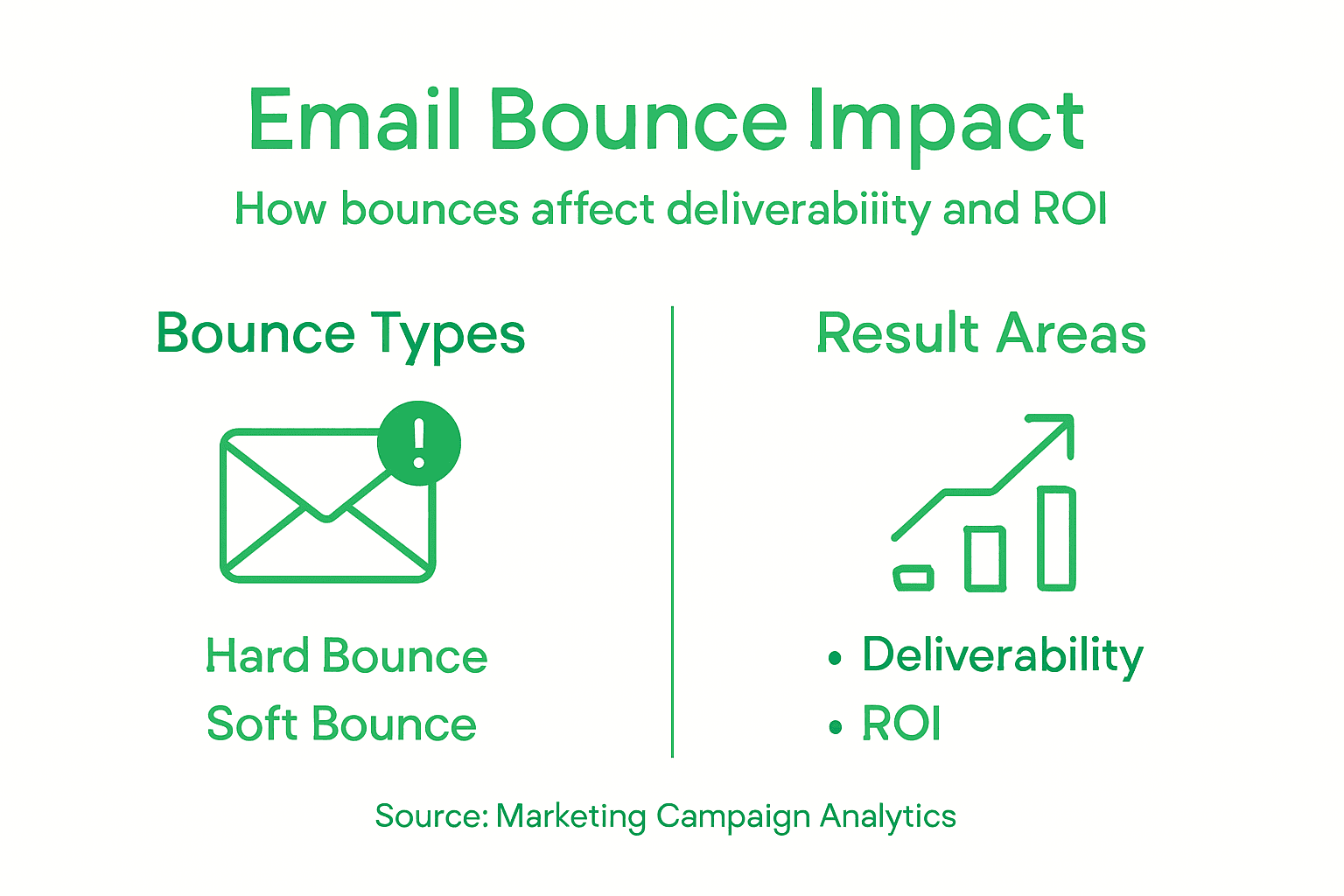 Infografis tentang area dampak email bounce