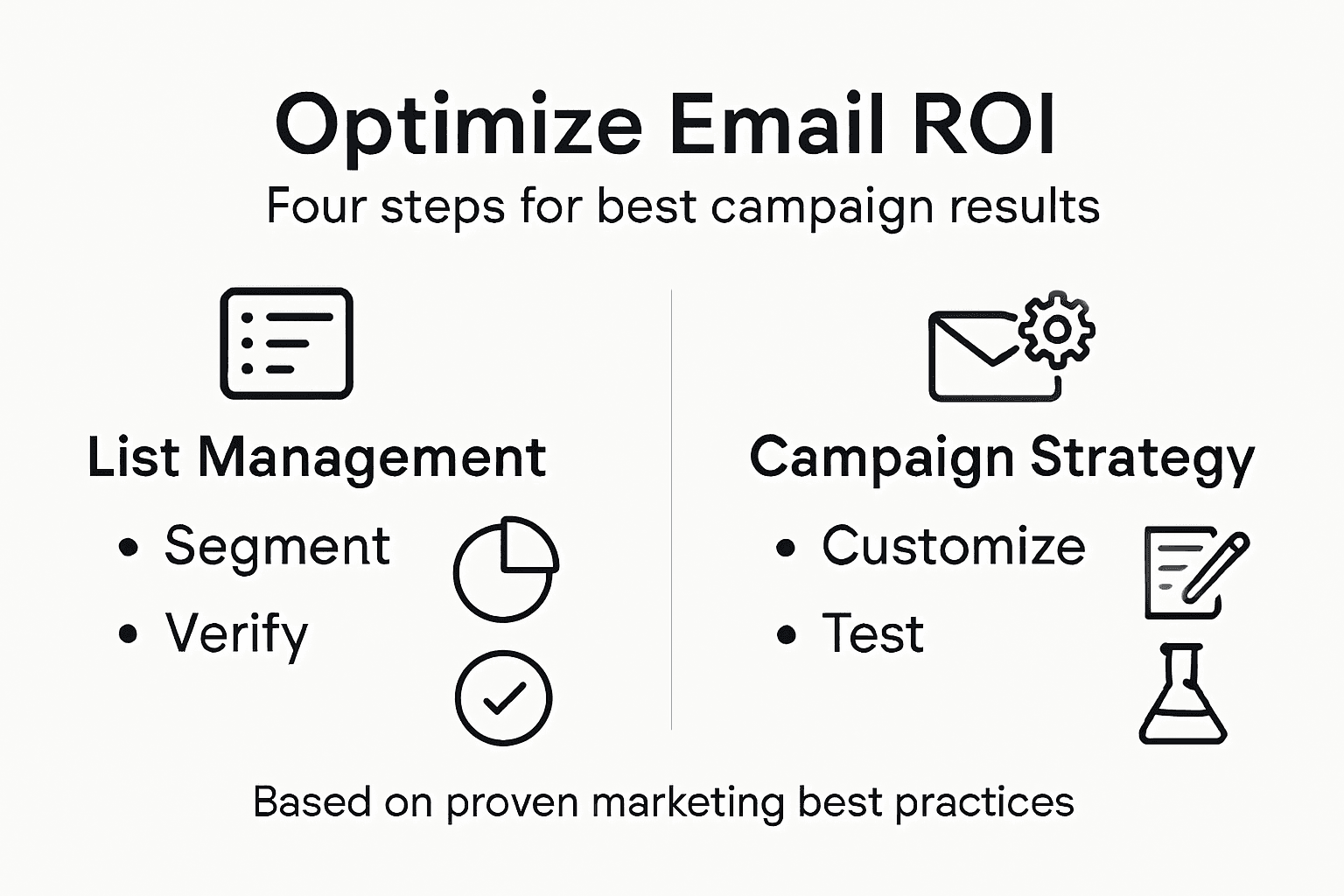 Infographic showing email optimization steps
