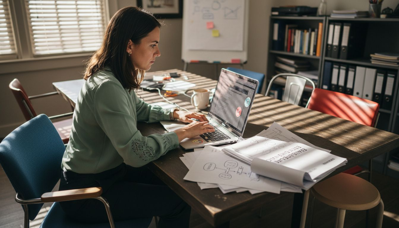 Analis meninjau laporan kesalahan email yang terpental